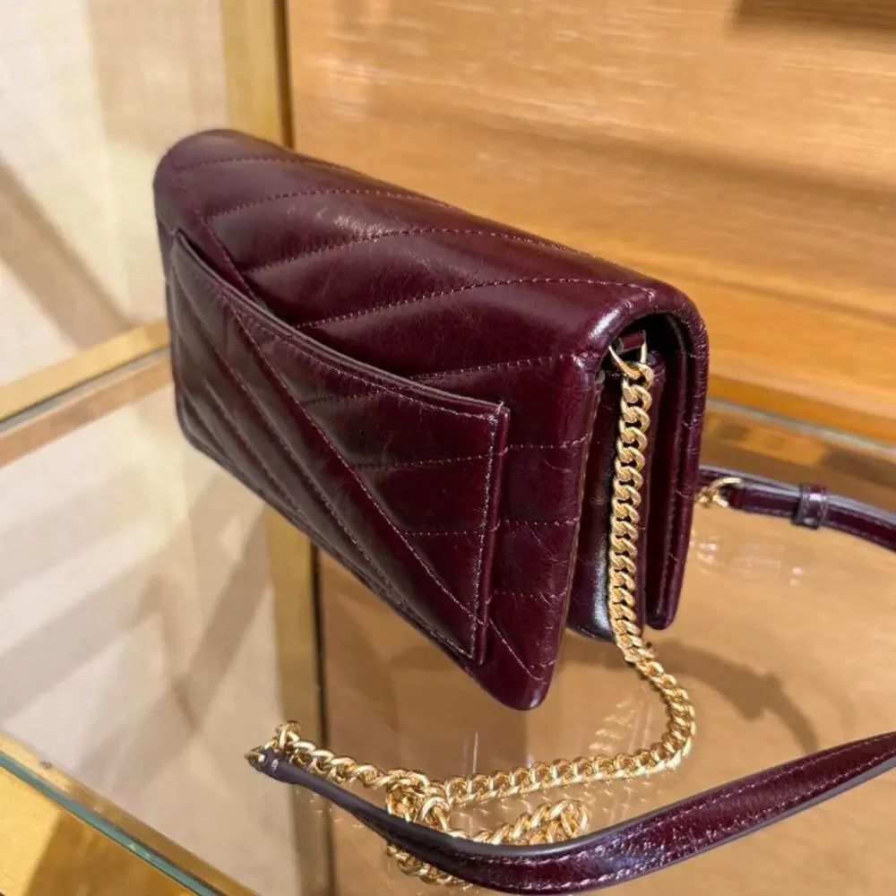 NEW‼️Tory Burch Willa Chevron Glazed Wallet Crossbody 188154 $470